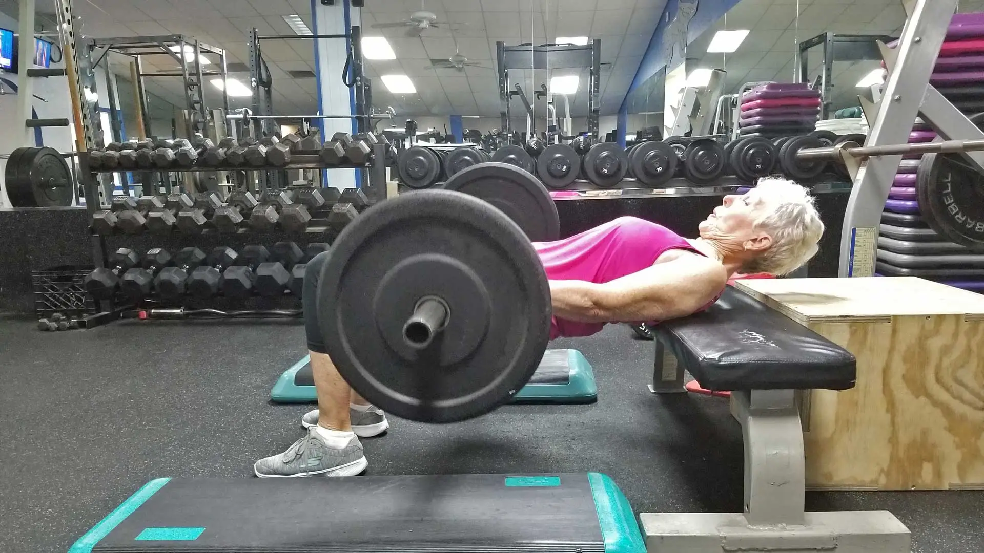 Mature athlete training at a gym in Apollo Beach, FL.